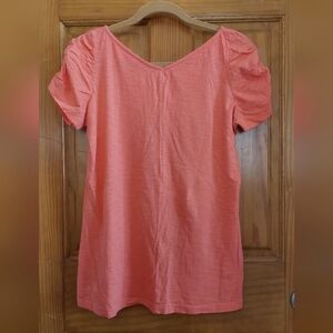 Lily Pulitzer coral rouched SS Sz L